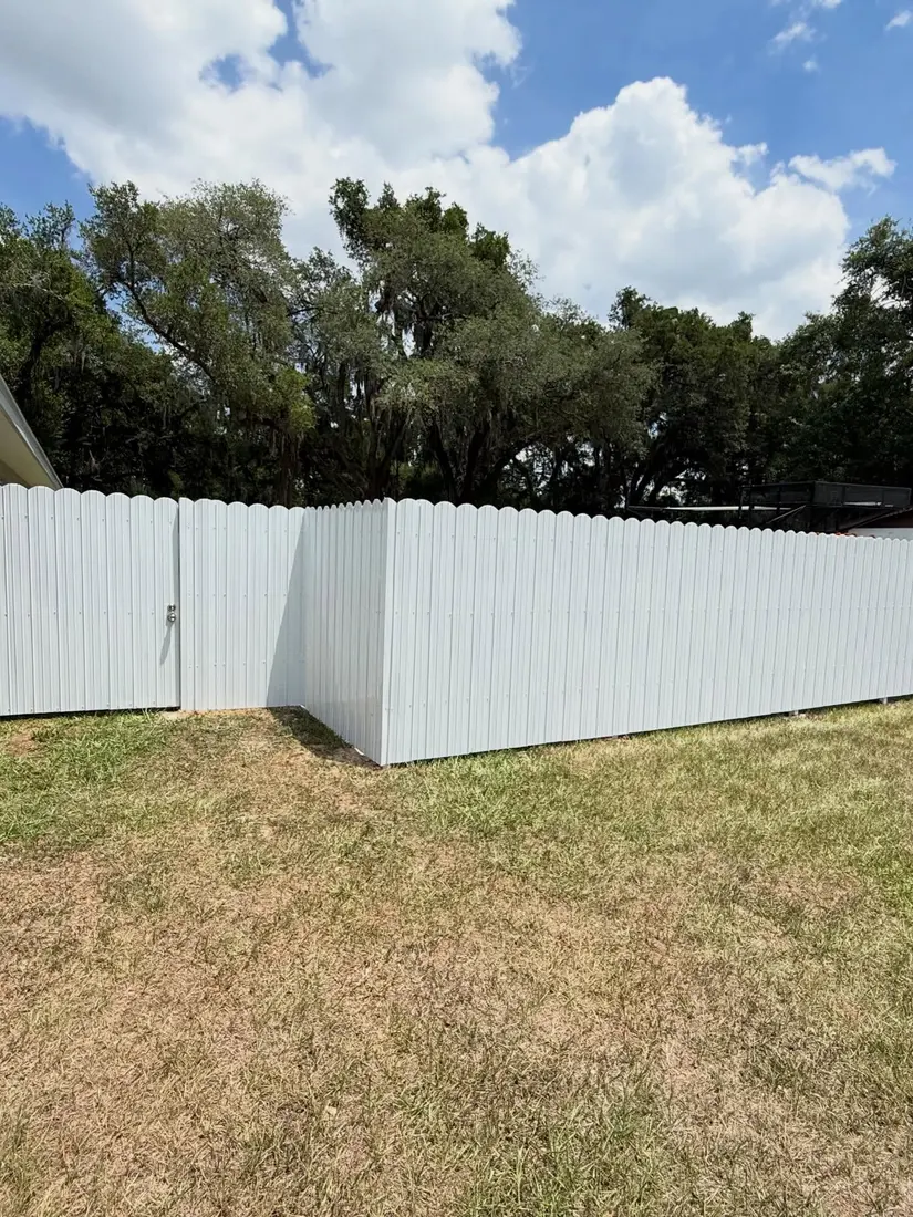Vinyl fence installation project