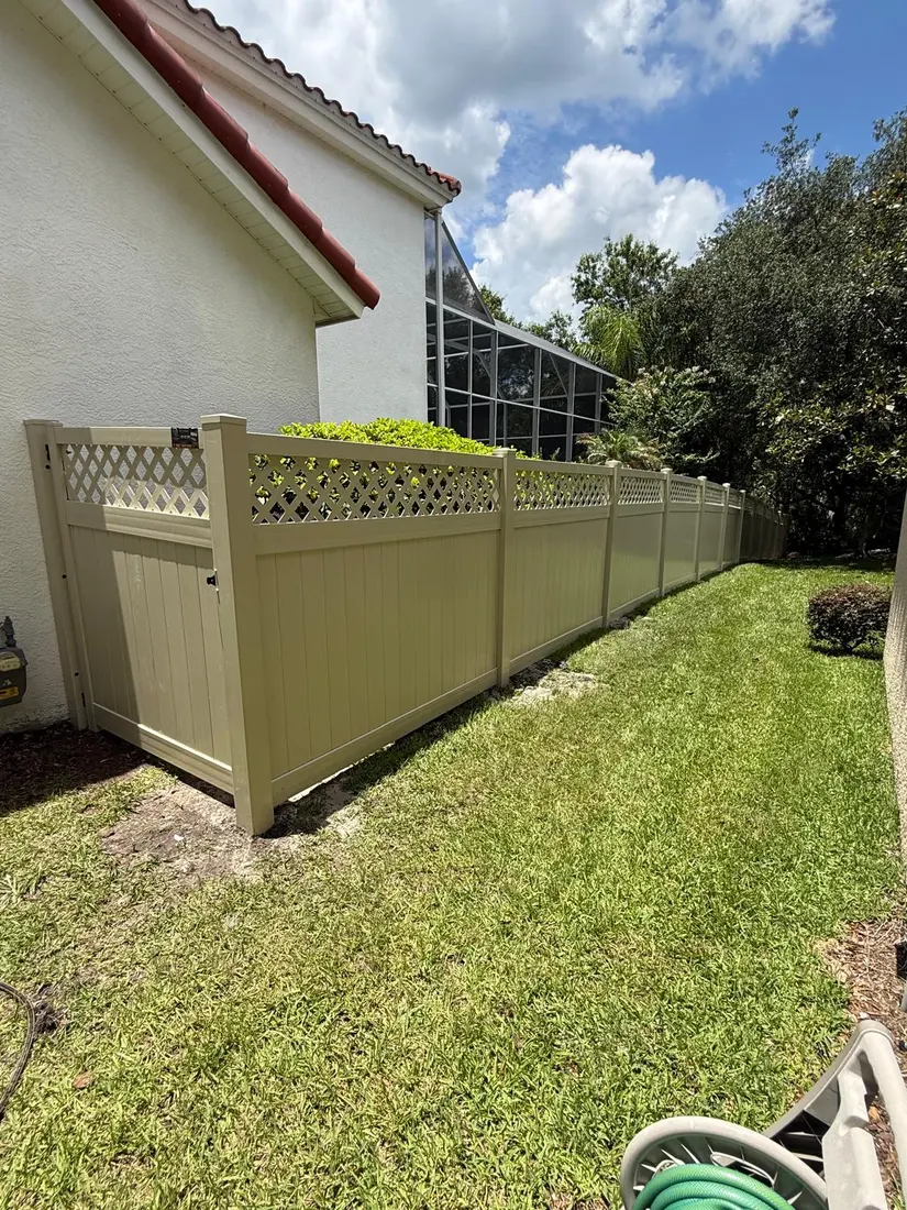White vinyl fence and gate hardware