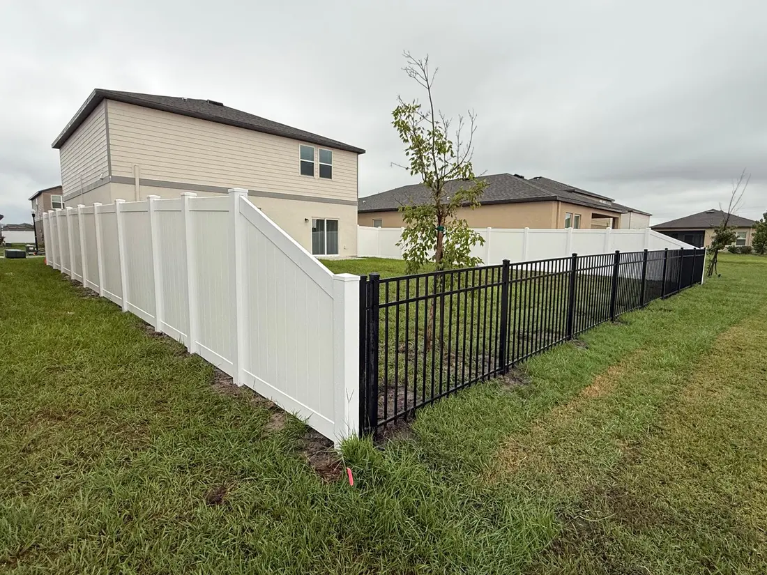 Vinyl fence installation project